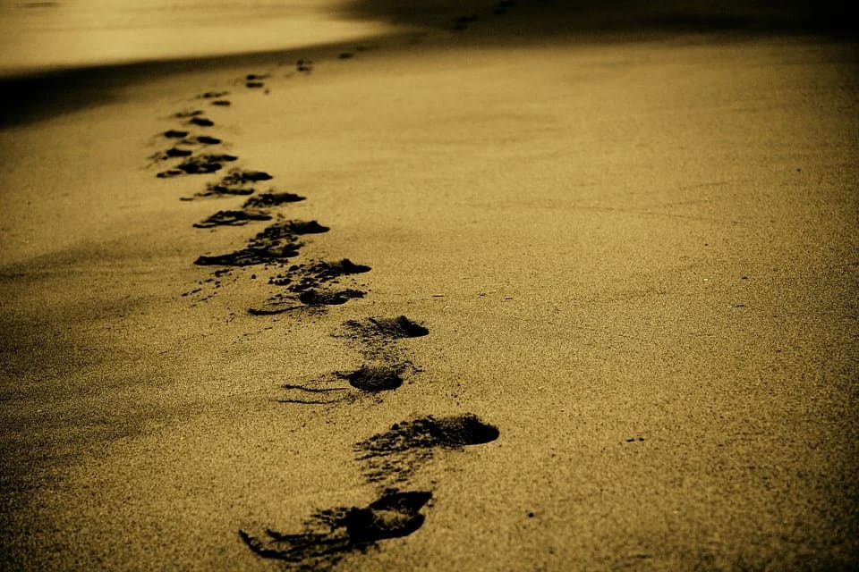 Illustrasi - Berjalan Bersama Tuhan (Footprints)